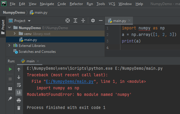 download numpy for python 3.6 pycharm
